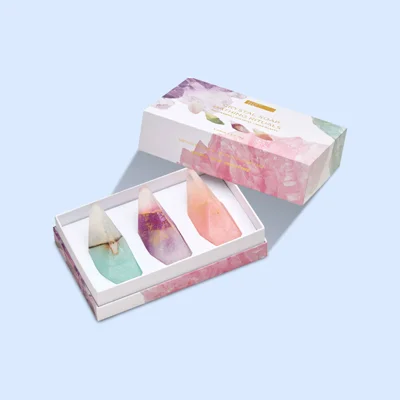 Custom gemstone soap set boxes