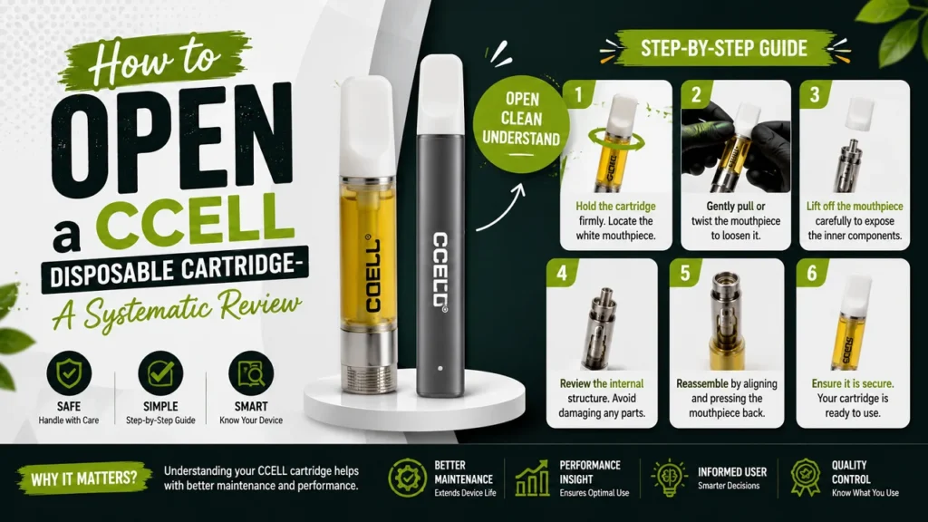 How to Open a CCELL Disposable Cartridge