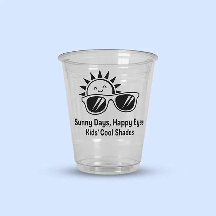 custom branded 16 oz clear plastic disposable pet cups