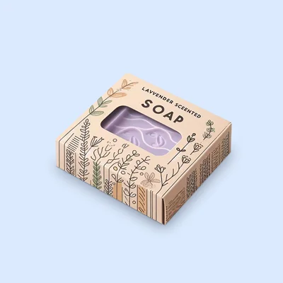 square soap boxes with window